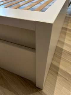 Łóżko MALM białe IKEA 120x200 z materacem oraz pojemnikami