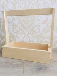 Декоративный деревянный ящик для цветов и подарков
