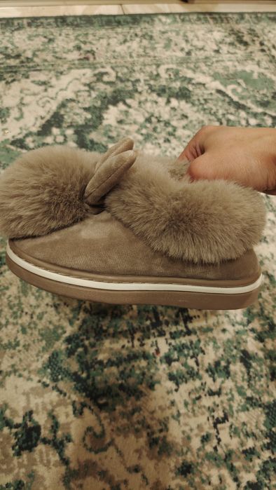 Дитячий тапки тапочки зайчики капці 24-25 розмір 16 см