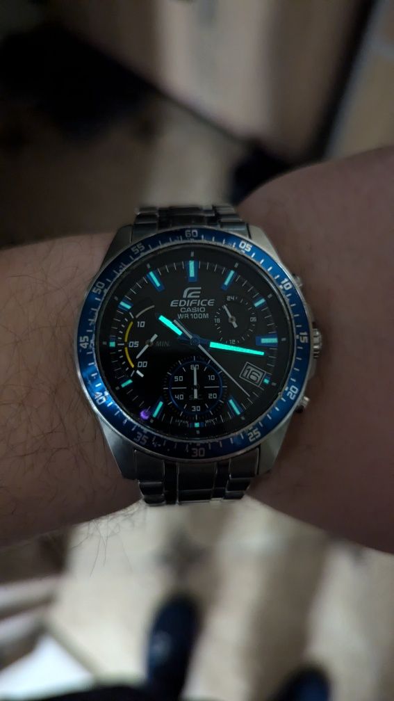 Часы Casio edifice EFV 540 chronograph, годинник хронограф касіо
