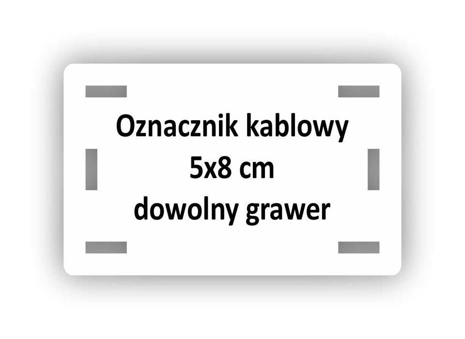 Oznacznik kablowy, oznaczniki kablowe, oznaczniki do kabli 5x8 cm
