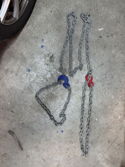 Łańcuch techniczny zrywkowy zawiesiowy ogniwa 8mm, 4m z hakami