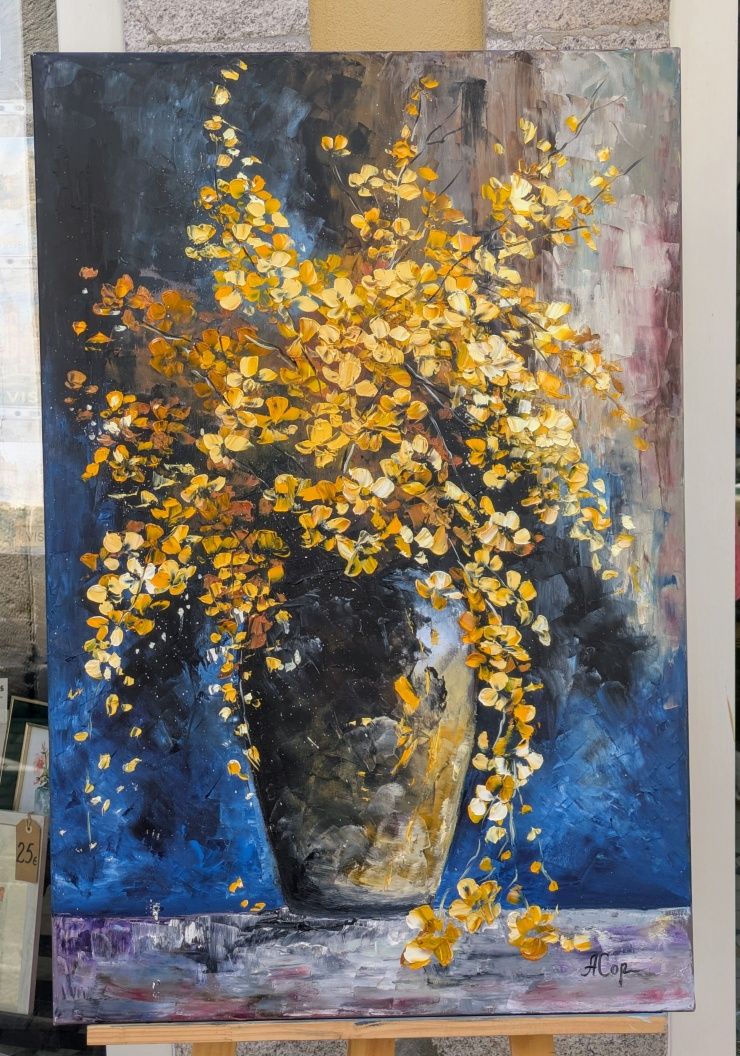 Quadro pintado á óleo sobre tela,90x60cm