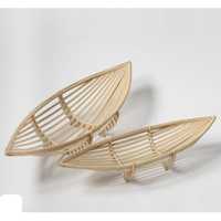 Patera z bambusa w kształcie łódki
