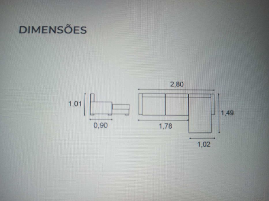 Sofá de 3 lugares. Marca Lourini.