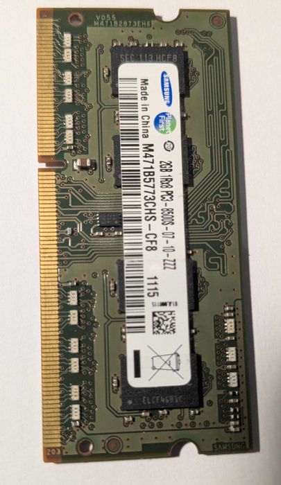 Pamięć do laptopa 2GB DDR3 Samsung PC3-8500S