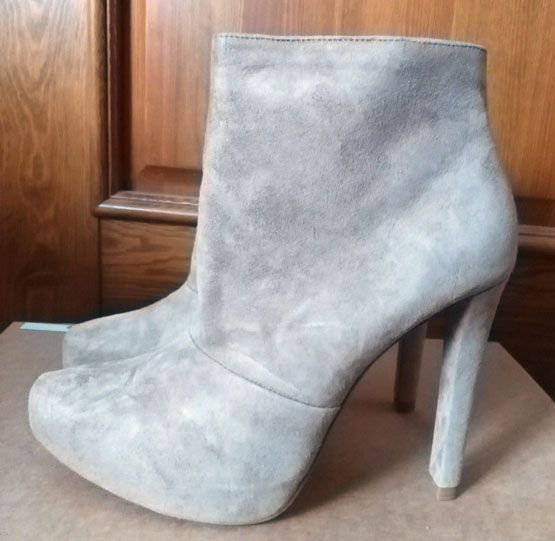 ZARA -Skórzane /zamszowe botki na obcasie r.38 HIT