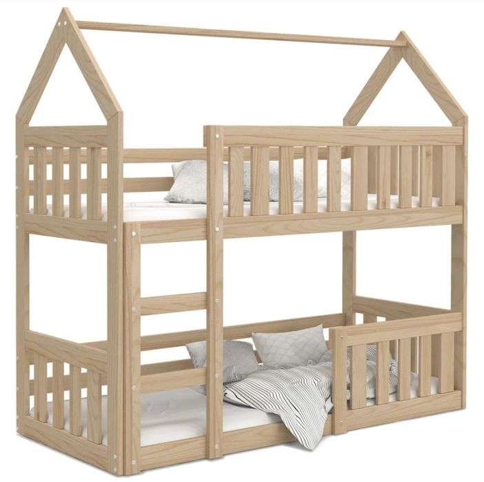 Łóżko domek piętrowe gratis materace