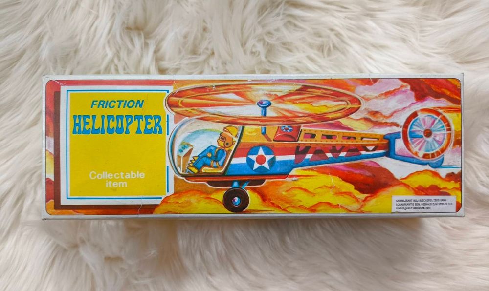 Metalowa zabawka Tin Toy Helikopter MF334, nowa, pudełko, unikat