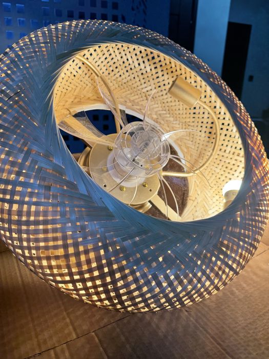 Wentylator sufitowy LED 96W z pilotem i aplikacja  2w1 powystawa