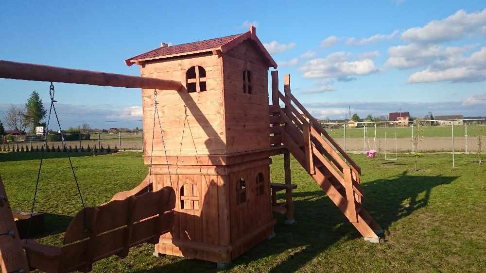 plac zabaw domek balkon ślizg ławeczki piaskownica montaż cały kraj