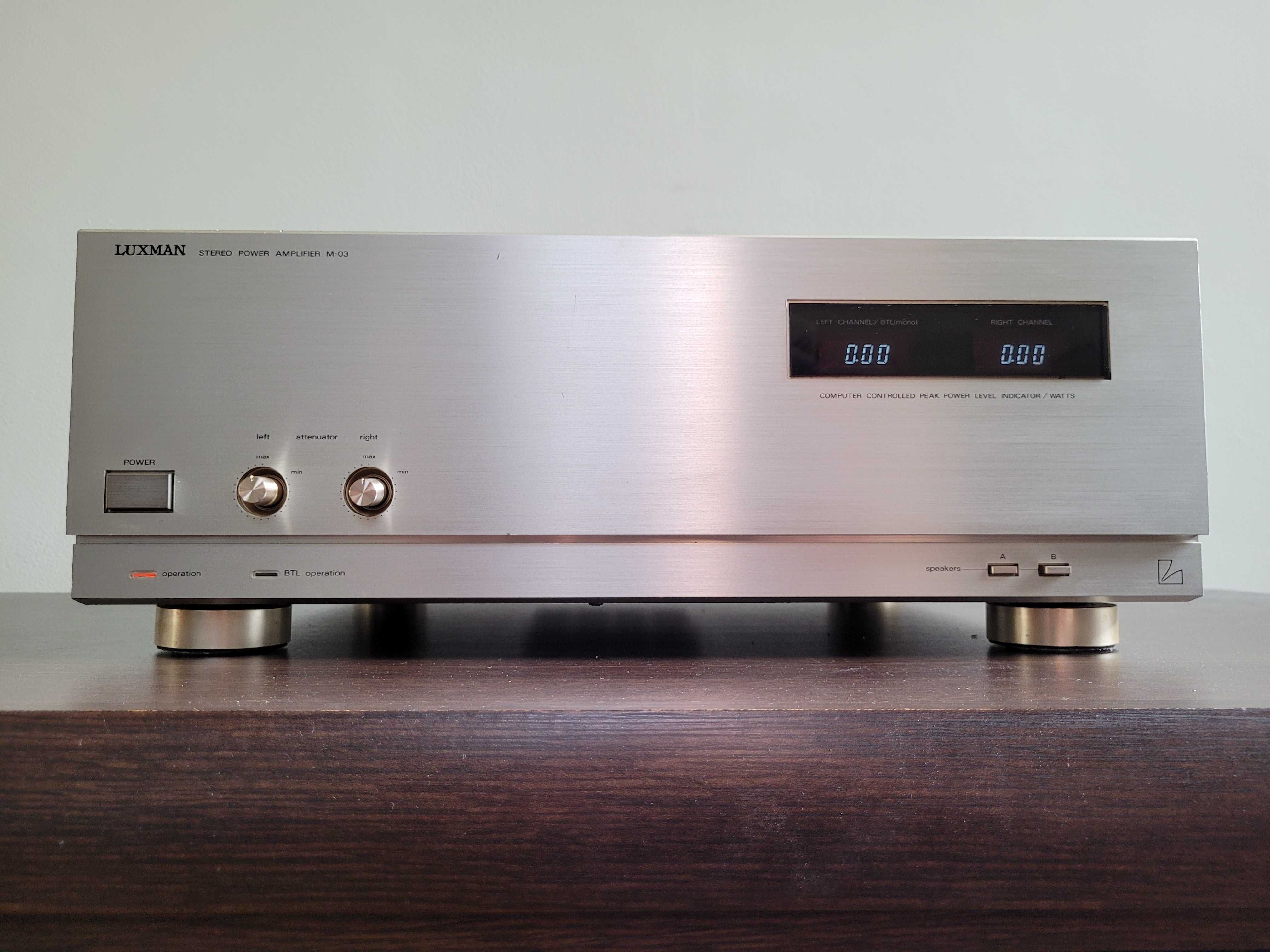 LUXMAN M-03 końcówka mocy - stan techniczny dziewiczy - 100% oryginał.