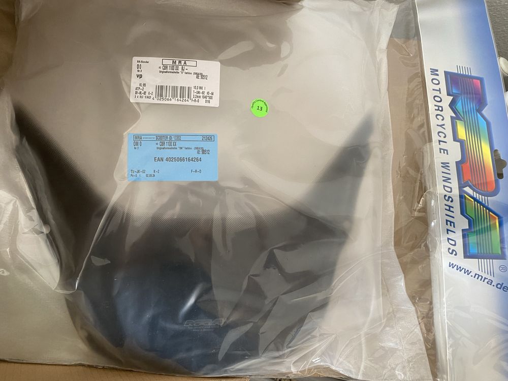 Viseira “MRA” NOVA para CBR 1100 XX