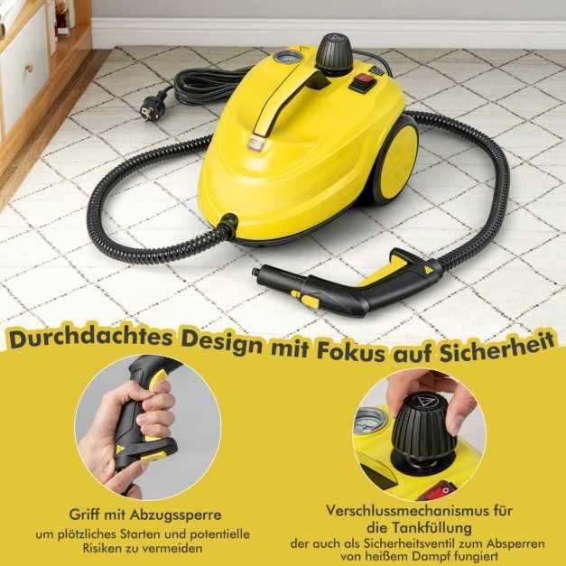 Myjka ,odkurzacz parowy 2000W,1800ml + 13 akcesorii.COSTWAY