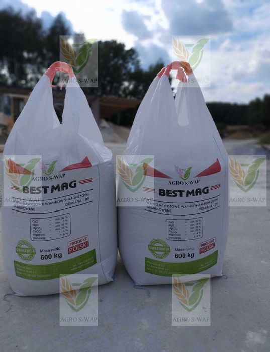 Wapno nawozowe granulowane magnezowe węglanowe czarna kreda PRODUCENT