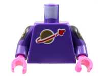 Lego фиолетовый Торс на классического лего космонавта