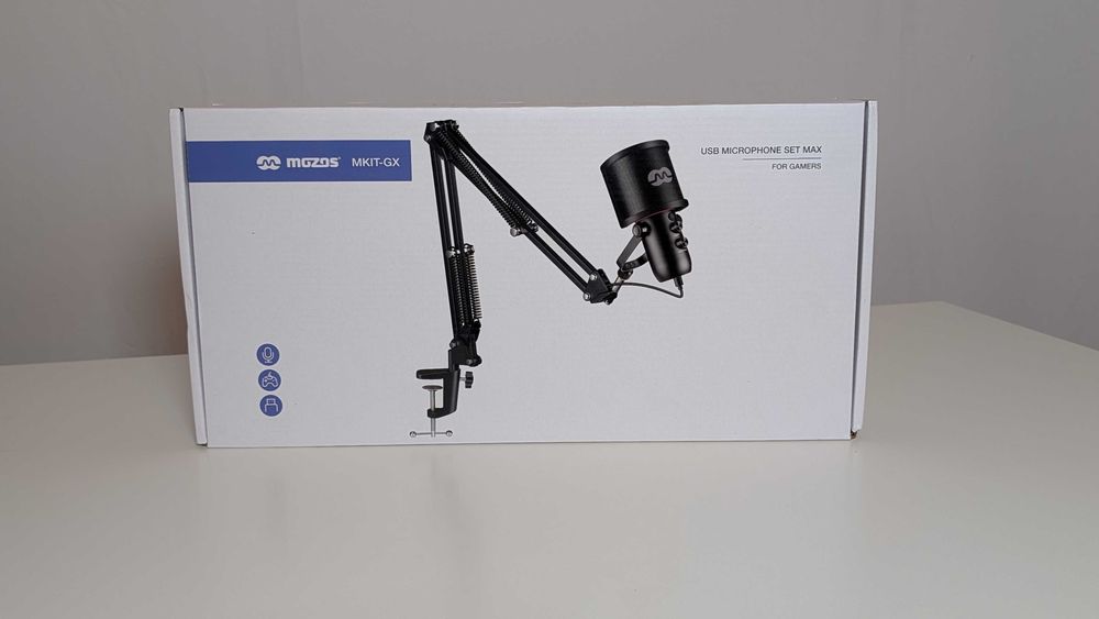 Mikrofon pojemnościowy Mozos MKIT-GX | W zestawie ramię