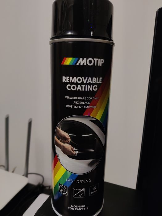 Краска жидкая резина черная глянцевая Motip Removable coating 500мл