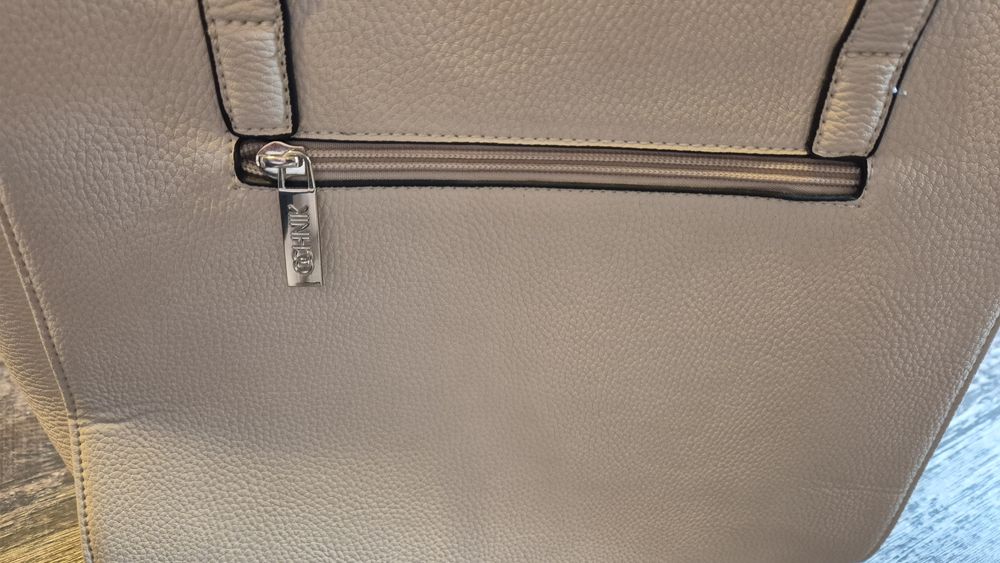 OCHNIK Torba damska skórkowa kremowa.