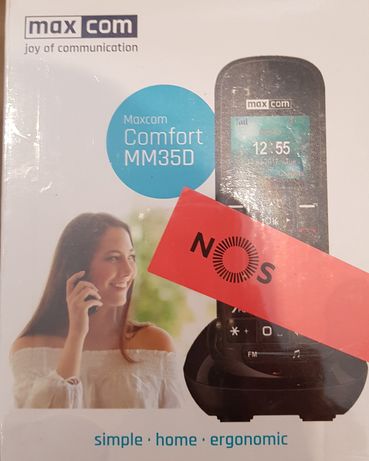Telefone novo sem fios Maxcom Comfort MM350