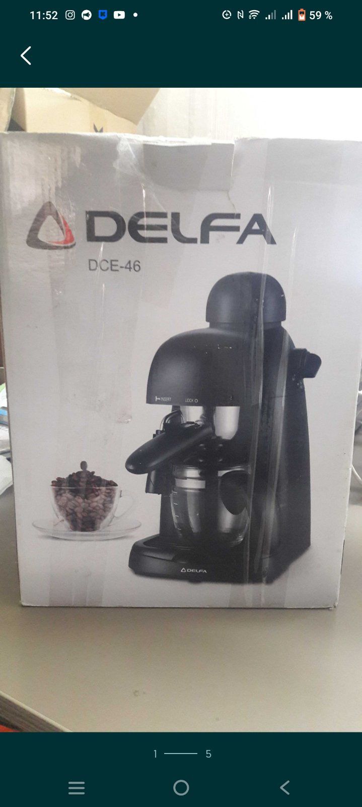 Кофеварка delfa dce-46
