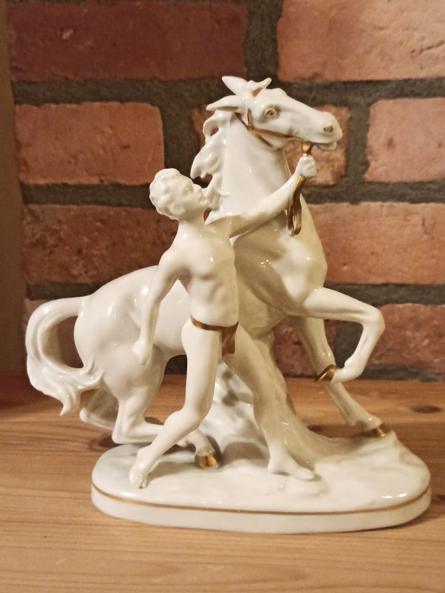 Porcelana GRÄFENTHAL Rumak ze Złotymi Kopytami Carl Scheidig