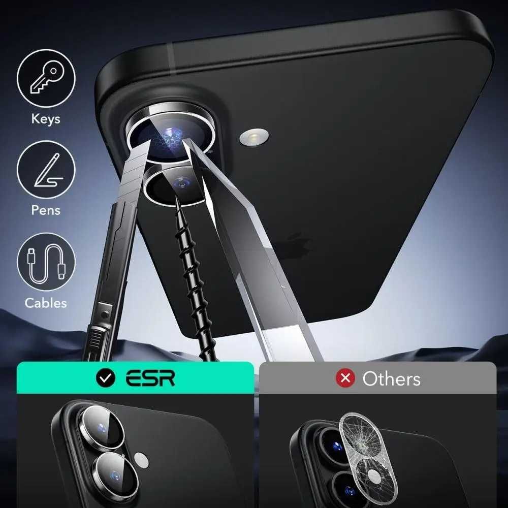 Защитное стекло на камеру ESR Armorite Camera  iPhone 16/16 Plus Clear