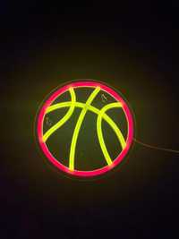 Neon na ścianę Piłka do kosza Basketball LED