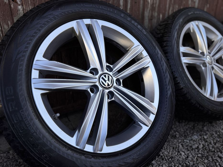 Felgi Koła 18 VW Oryginał Tiguan Tuareg Opony zimowe