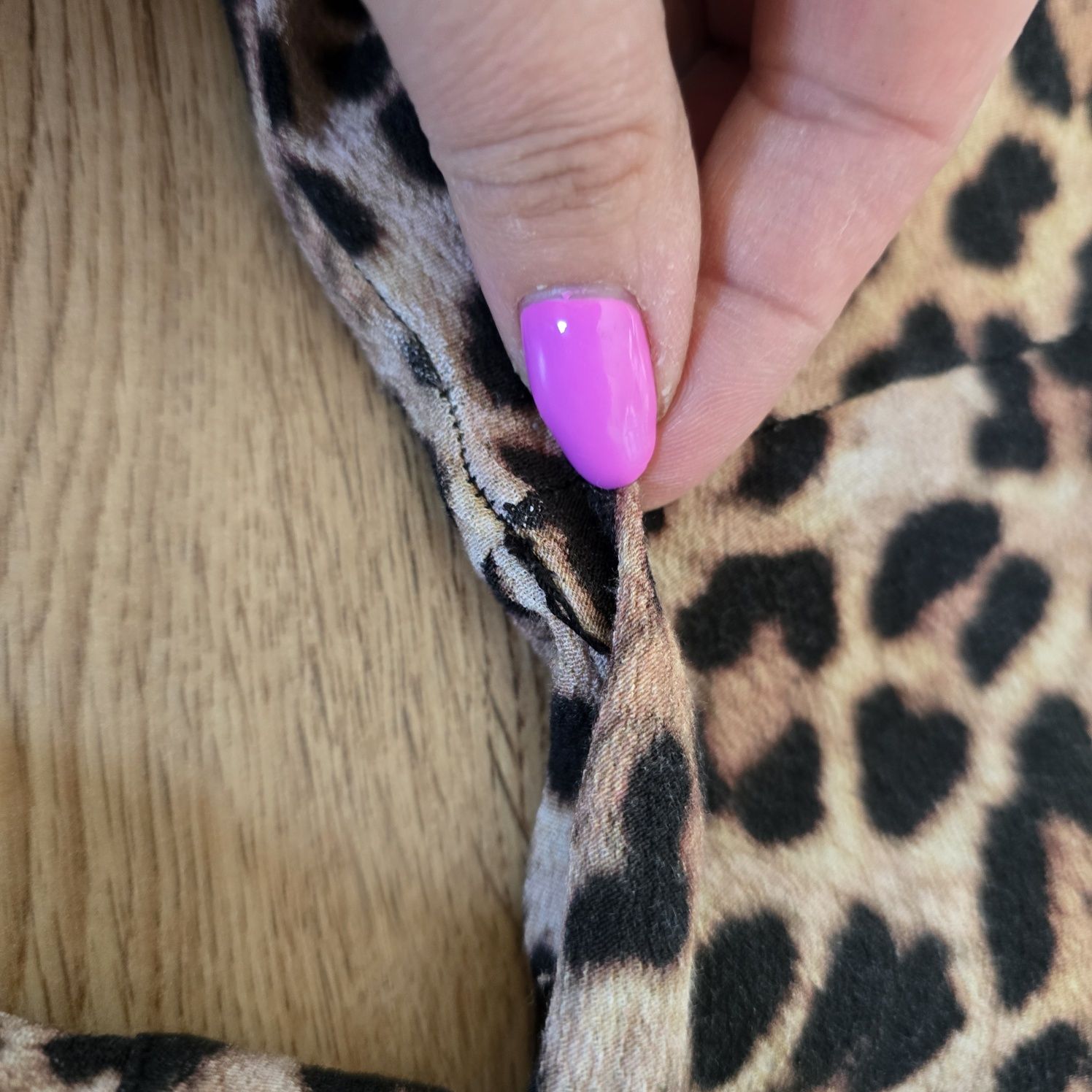 Sukienka midi Zara 44 xxl długi rękaw viscose print koszulowa pantera