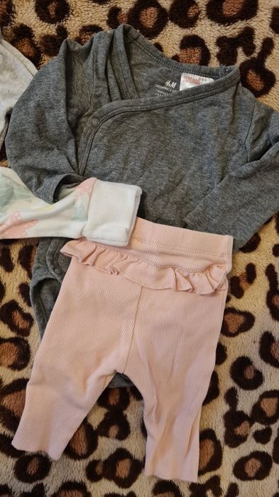 Zestaw ubranek 50 56 H&M dziewczynka