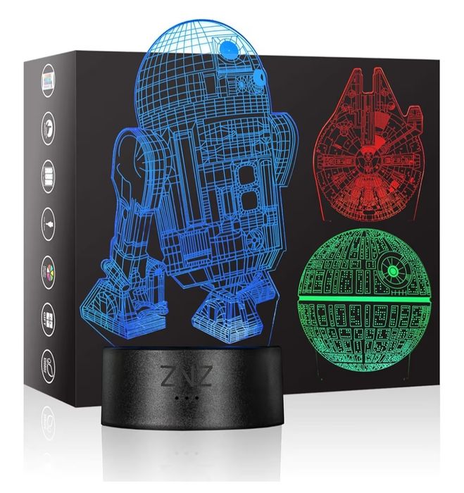 Lampada 3D starwars luz presença