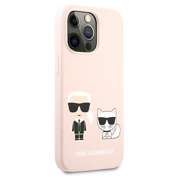 Pokrowiec na iPhone 13 Pro Max Karl Lagerfeld Silicone - Jasnoróżowy