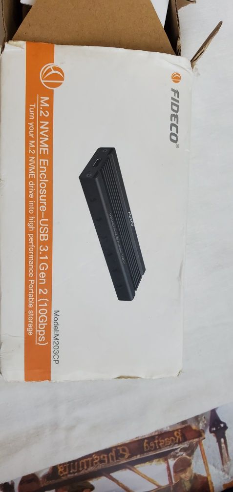 Зовнішній корпус SSD FIDECO M.2 NVME SATA, USB 3.1 Gen 2