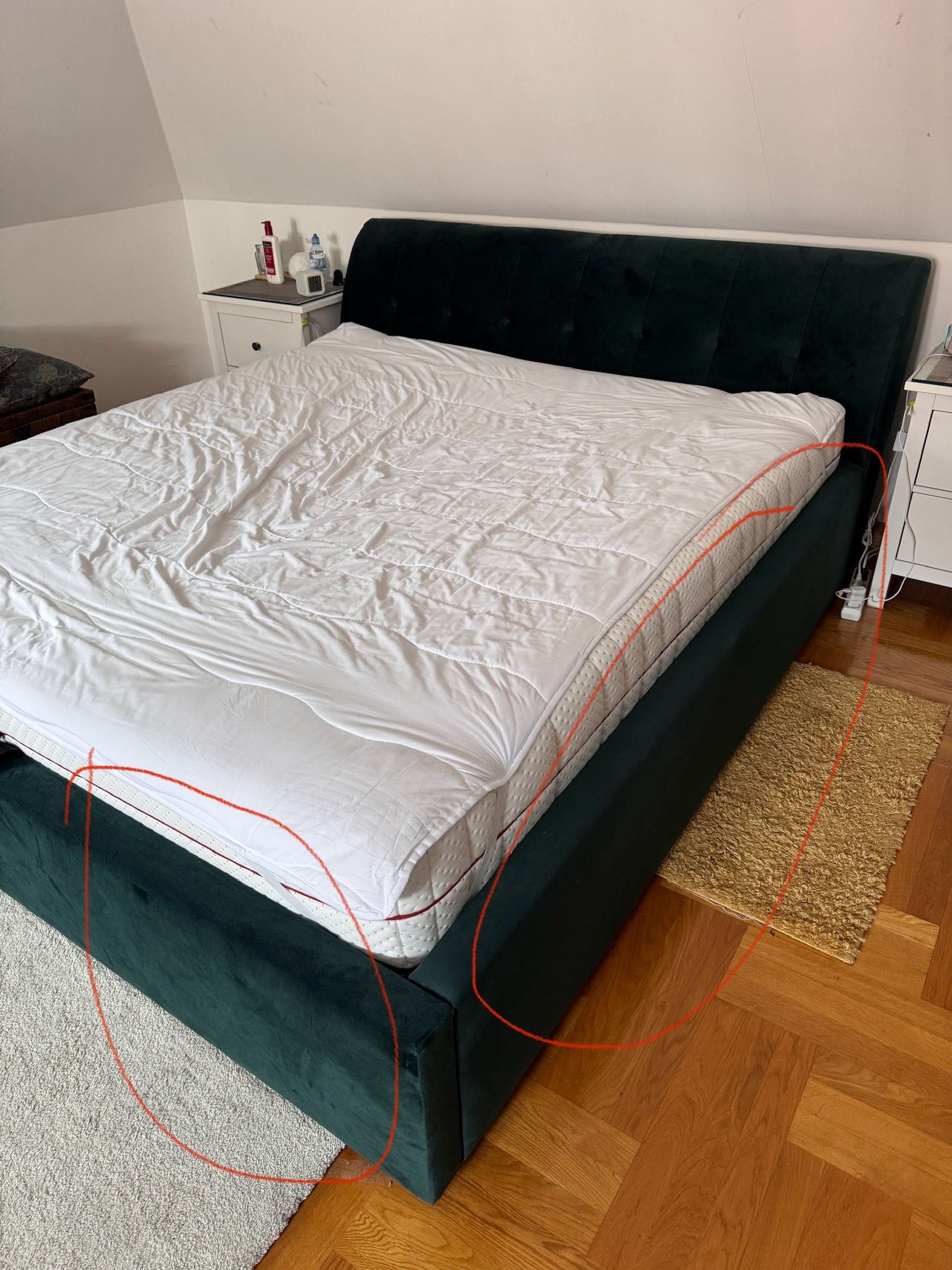 Lóżko Model 160 Limari Black Red White 180x200+ Boczne części łóżka