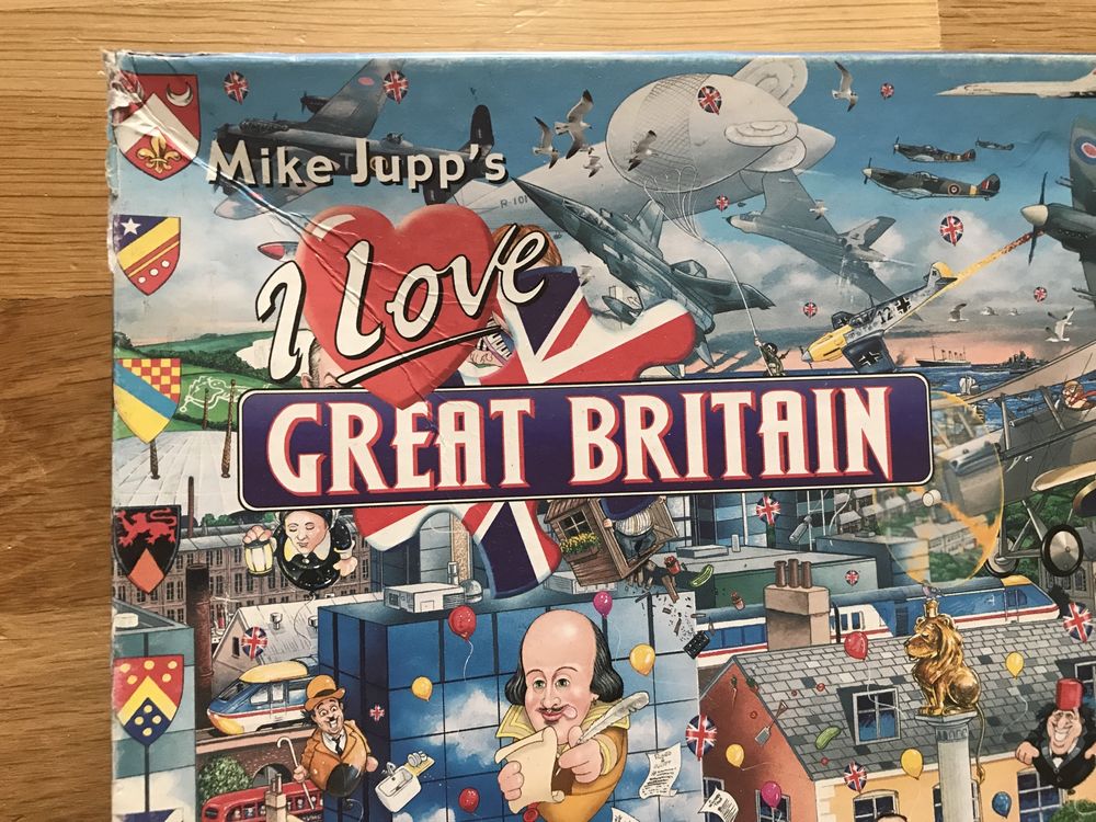 Mike Jupp’s I love Great Britain puzzle 1000 elementów brak jednego