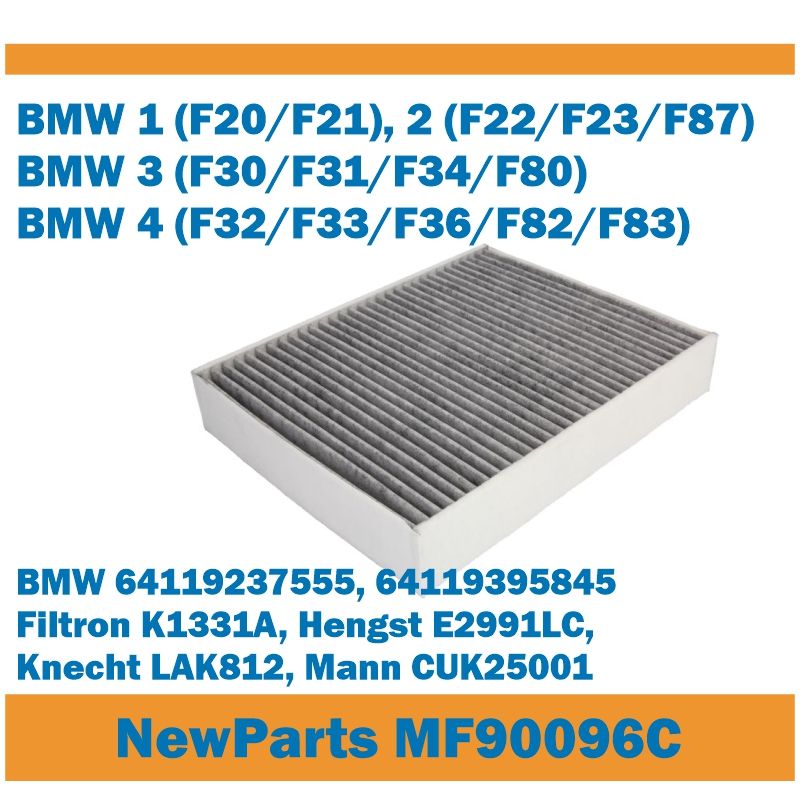 Filtr kabinowy MF90096C z węglem aktywnym BMW 1 2 3 4 zamiennik