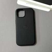 Шкіряний чохол Leather Case для iPhone 15 | Кожаный чехол на Айфон 15