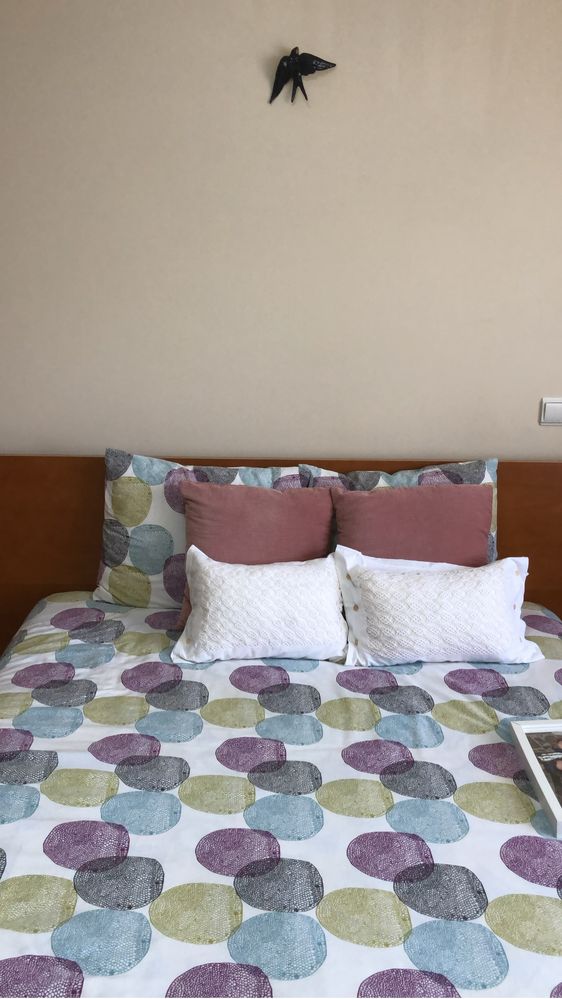 Cama+roupeiro+móvel faia