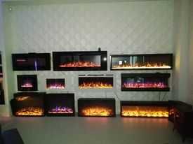 kominek Aflamo LED trójstronny z funkcją grzewczą