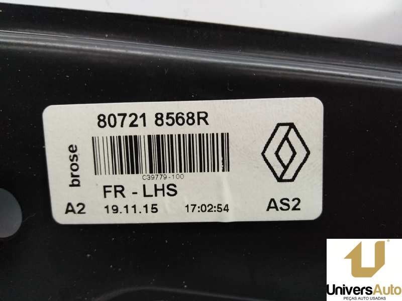 ELEVADOR DE VIDRO FRONTAL ESQUERDO RENAULT KADJAR 2015 -807218568R