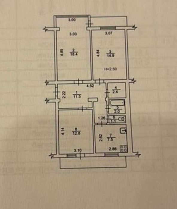 Продам 3-к раздельную квартиру 73 м2 на Русановке по бул. Шамо 13-А