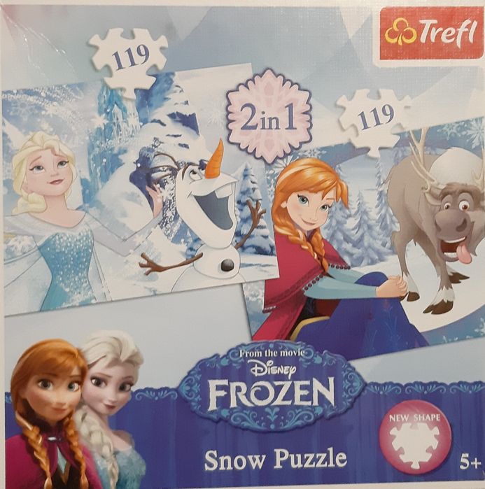 HIT  Puzzle FROZEN firmy Trefl 2× 119 szt stan idealny!!!