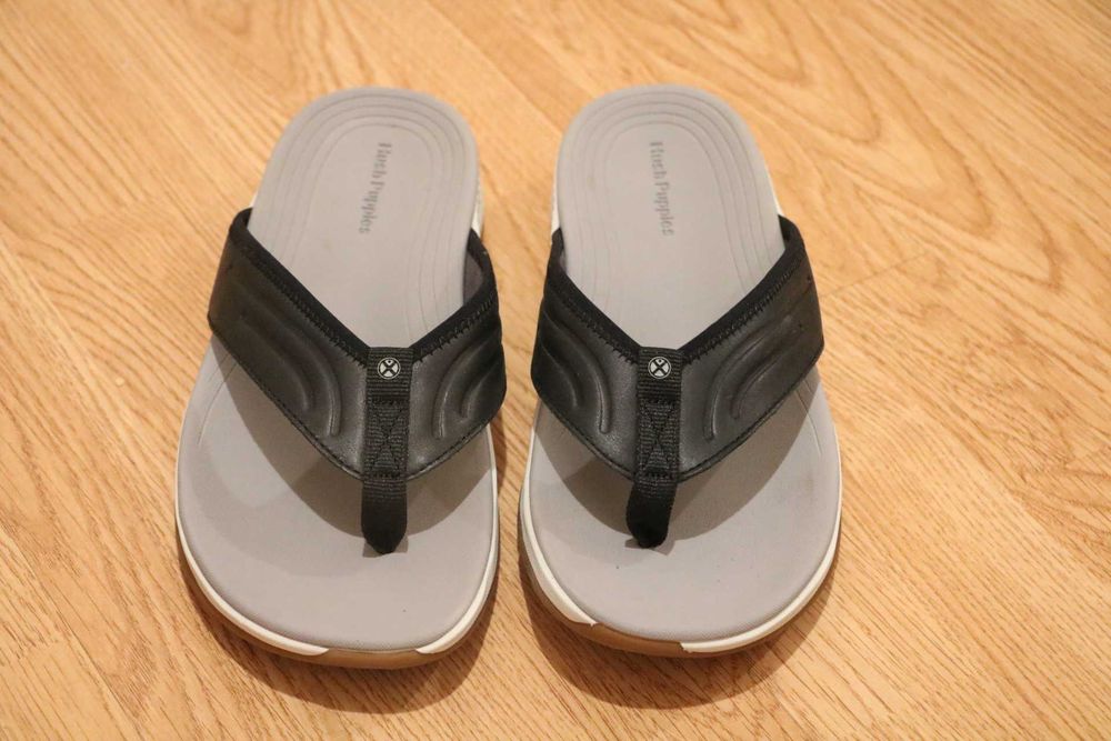 Вьетнамки Hush Puppies Puli Toepost Black Leather р 44 стелька 29 см