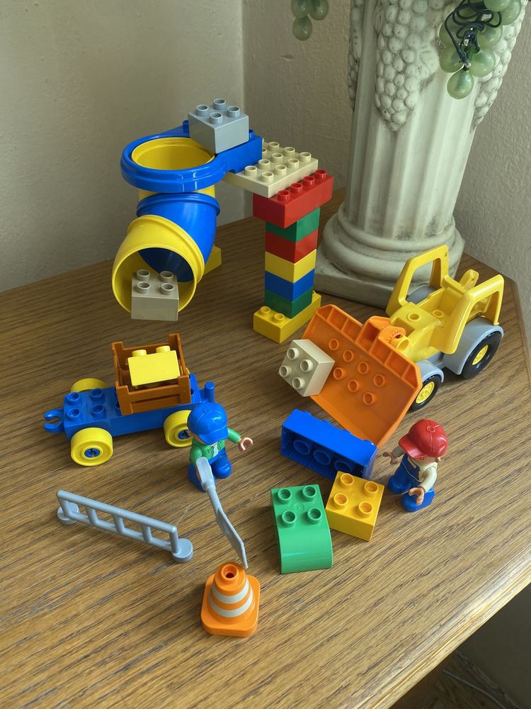 Klocki lego duplo Budowa rura zsypowa spychacz  budowlane tematyczne