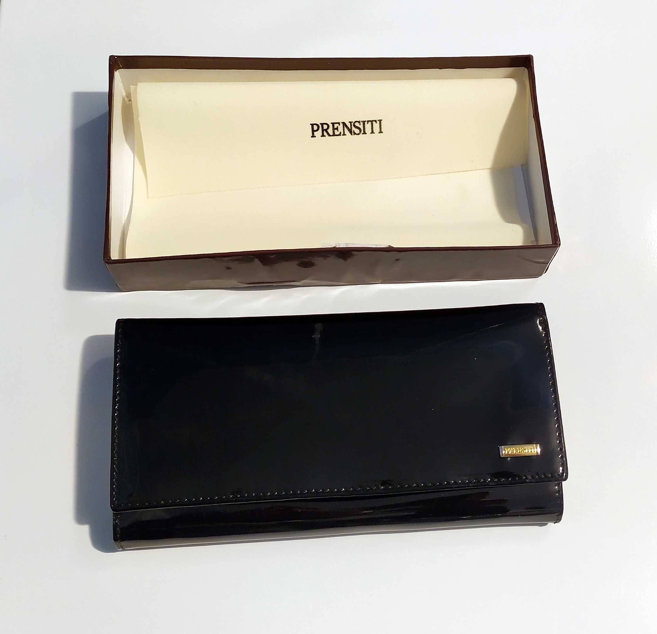 Новий чорний гаманець PRENSITI Italy Leather
