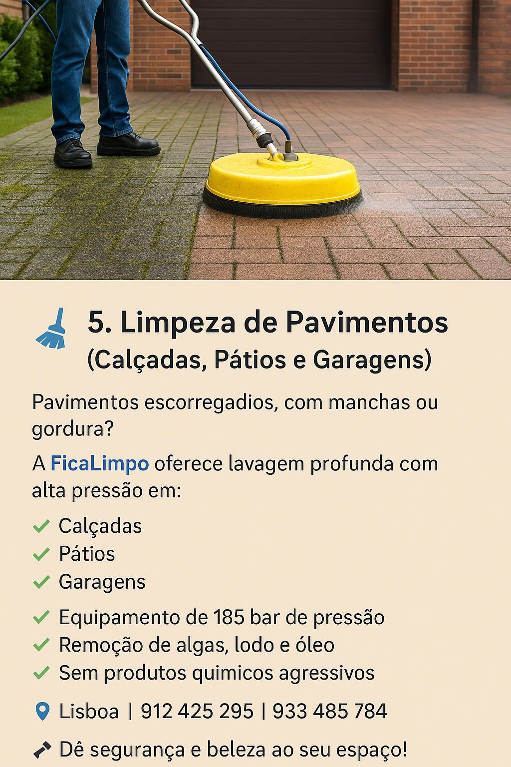 Limpeza de quiosque e toldos