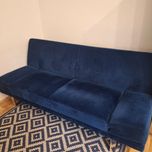 Sofa rozkładana granatowa