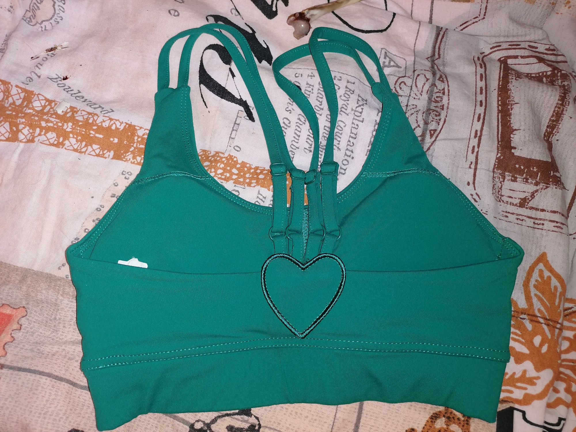 Zielony top/stanik sportowy