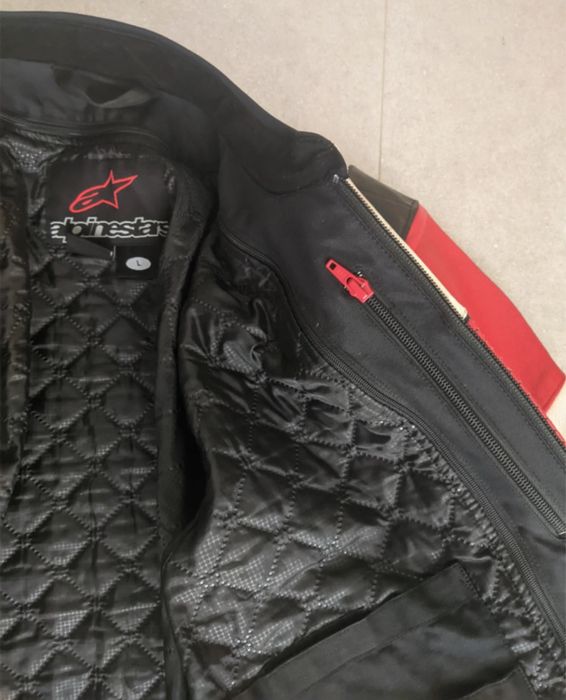 Casaco Pele Mota Alpine Stars Vermelho/Branco/Preto